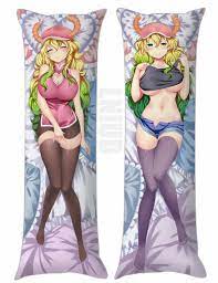 Amazon.com: Hugging Body Pillowcase Miss Kobayashi's Dragon Maid Lucoa  Anime Double Sided Print Life-Size Throw Pillow Cover Gift (White,70x23 in  / 60x180 cm) : Home & Kitchen