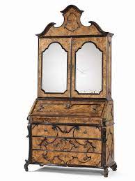 Trumeau Cassettone Con Ribalta Lastronato In Legno Di Radica E Cornici Ebanizzate Cm 249x127x54 5 Chiuso Cm 249x127x82 Aperto Asta Importanti Arredi