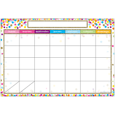 Smart Poly Chart Spanish Calendar Dry Erase Surface