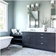 Dark grey vanity, white flat stone countertop ceramic sink in addition to full bathroom vanities, sears carries separate pieces that set aside a special spot for you. Bathroom With Grey Vanity Blue Bathroom Cabinet Painted Bathroom Pale Grey Blue Dark Grey Vani Trendy Bathroom Tiles Grey Bathroom Vanity Black Vanity Bathroom