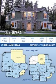 Victorian Style House Plan 87584 With 4 Bed 4 Bath 3 Car Garage Large House Plans Craftsman House Plans Beach House Floor Plans