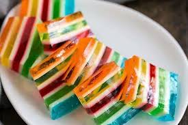 Milo jelly salad ingredients milo jelly: Layered Jello Rainbow Salad That Skinny Chick Can Bake