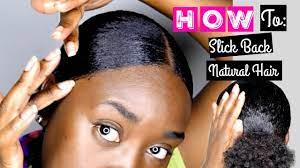How To Slick Back Natural Hair Natural Hair Styles Natural Hair Ponytail Slick Hairstyles