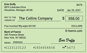 How to write a check for $558