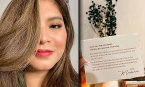 ANGEL, PROUD NA IPINOST ANG FLOWER AND LETTER NA BIGAY NI MARIAN