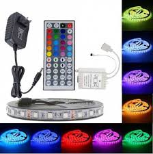 Supli 5m 5050 Rgb 300 Leds Strip Light With Ir 44 Key Controller Strip Lighting Led Shop Lights Led Lights