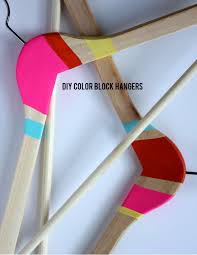 Diy Color Block Hangers Hanger Diy Diy Blog Diy Projects To Try