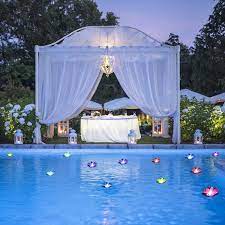 Led pool decoration floating solar lights lotus flowers outdoor for pool river. Amazon Com Floating Pool Lights Battery Operated Floating Flowers Pond Decor Floating Pool Flower Lights Color Changing For Wedding Outdoor Party Decorative 6 Pack Dragonfly Garden Outdoor