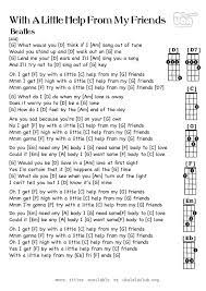 With A Little Help From My Friends Ukulele Club Amsterdam Ukulele Songs Ukulele Songs Beginner Guitar Chords And Lyrics