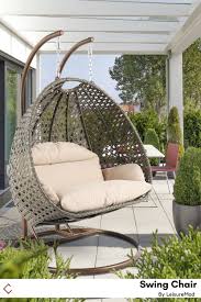 leisuremod egg beige wicker hanging swing chair deck furniture set outdoor furniture bench best outdoor furniture