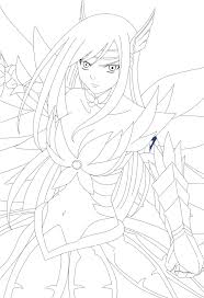 Die malvorlage mit märchenmotiven kann ihr kind mit seinen buntstiften und wachsmalkreiden bunt. Erza Scarlet Angel Armor Lineart By Cursedicedragon Deviantart Com On Deviantart Fairy Tail Art Fairy Coloring Fairy Tail Drawing