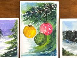 Send some love and warmth with this cute holiday sweater illustration. Watercolor Christmas Cards Feltmagnet