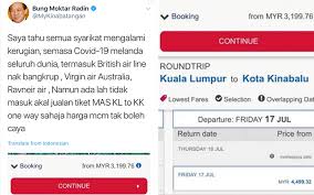 Book your plane tickets now! Sabah Mp Sees Red Over High Kl Kk Airfare Free Malaysia Today Fmt