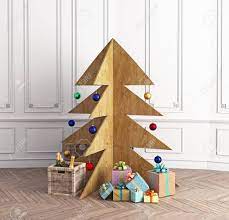 From spectacular christmas trees and dazzling christmas lights to festive christmas inflatables and cool battery operated christmas decorations, we have all the holiday decorations you need to get in the spirit and share the joy with your family, friends and neighbors. Plywood Christmas Tree In The Luxury Interior 3d Concept Stock Photo Picture And Royalty Free Image Image 92149596