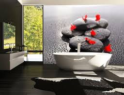 Papiers peints intissés pour une salle de bain au design dans l'esprit « art déco ». Le Papier Peint Salle De Bain C Est Possible Maison Et Domotique