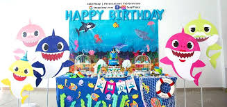 Baby Shark Under The Sea Birthday Party Decoration Props Sea Birthday Party Shark Theme Birthday Sea Birthday Party Decorations