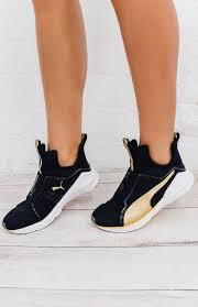 Black And Gold Womens Shoes Fierce Gold Sneaker Puma Black Gold Sneakers Sneaker Heels Gold Sneakers