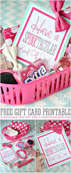 Handmade Birthday Gift Card Ideas Gift Idea And Free Gift Card Printable Pink Gift Ideas Colorful Gifts Homemade Gifts