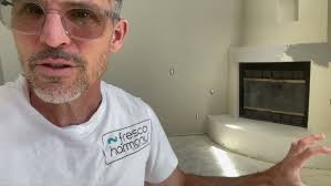 Nick Harmon talks about covering tile with quickset and running base coat  of Fresco Harmony