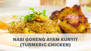 Nasi kunyit ( pulut kuning ). Nasi Goreng Ayam Kunyit Turmeric Chicken Recipe Cooking With Bosch Youtube
