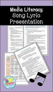 Learn About Media Literacy Through Song Lyrics Students Will Learn To Deconstruct The Message Of A Song By Using Media Literacy Teach Media Literacy Literacy