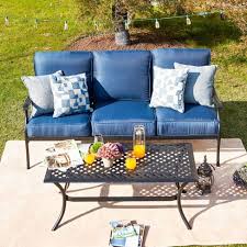 Each serves as a venue to display a collection of books or curios, while providing a convenient spot to rest a mug of. 2pc Sofa And Coffee Table Patio Seating Set Patio Festival Target