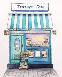 Cake Shop Sketch Sketchbook Watercolor Watercolorpainting Draw Drawing Drawings Art Artwork Pe Nhật Ky Nghệ Thuật Nghệ Thuật đo Thị Hinh Minh Họa