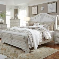 Magnolia Manor King Sleigh Bed With Antique White Finish By Liberty Furniture At Hudson S Furniture White Sleigh Bed Liberty Furniture Royal Furniture