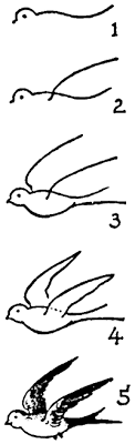 How To Draw Birds Swallows With Easy Step By Step Drawing Lesson How To Draw Step By Step Drawing Tutorials Bird Drawings Cool Drawings Step By Step Drawing