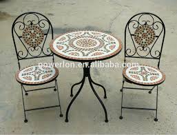Mosaik Bistro Set Outdoor Tisch Und Stuhle Gartenmobel Holz Und Rattan Gartenmobel