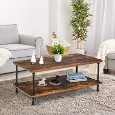 Der couchtisch und die polstermöbel im wohnzimmer zum beispiel. Goplus Couchtisch Mit 2 Etagen Kaufland De