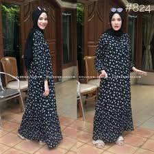 Apalagi jika digunakan untuk menghadiri acara tertentu. Gamis Bahan Sifon Motif Bunga Mxbids Com