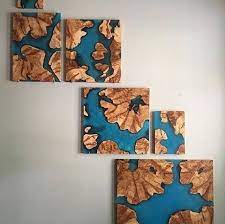 Unique Wood Burl And Resin Wall Art Each Peice Of Petrified Wood Burls Have Been Carefully Handpicked And Kiln Dried Resin Wall Art Epoxy Wood Table Resin Diy