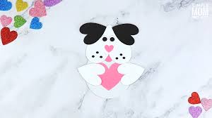 Since dogs have long been a part of our culture, it is no wonder that they have often appeared in our art as well. Free Printable Cut And Paste Heart Dog Craft Simple Mom Project