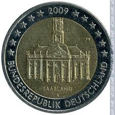 Deutschland ist teil es europäischen wirtschaftsraumes. 2 Euro 2009 Saarland Deutschland Munzen Wert Ucoin Net