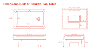 7 Foot Billiards Pool Table Dimensions Drawings