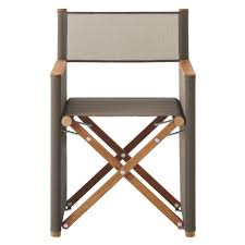 Orson 001 Director Chair Teak Grey Outdoor Chairs Chair Directors Chair