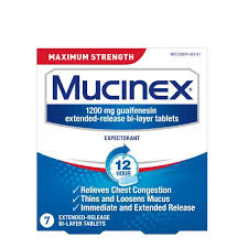 Maximum Strength Mucinex 12 Hour Extended Release Bi Layer Tablets 7ct