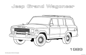Browse your favorite printable jeep coloring pages category to color and print and make your own jeep coloring book. Jeep Grand Wagoneer 1989 Coloring Pages Printable