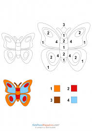 The butterfly coloring pages add spark to the kids' imagination and greatly enhance their creative skills. Color By Number Butterfly 1 Kidspressmagazine Com