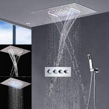 Shop them on better homes & gardens. Modern Bathroom Fixtures Led Shower Set Big Rain Shower Head Waterfall Bath Faucets With 3 Way Thermostatic Mixer Valve Waterfall Bath Faucet Bath Faucetshower Set Aliexpress