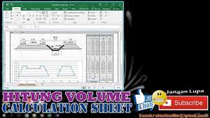 Volume suatu benda mewakili ruang tiga dimensi yang diisi oleh benda tersebut. Hitung Volume Calculation Sheet Youtube
