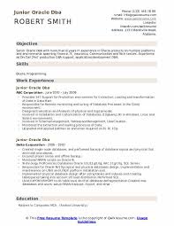 Junior Oracle Dba Resume Samples Qwikresume