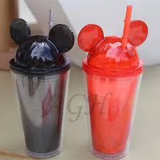 Wholesale New Double Wall Acrylic Cups Bpa Free Clear Water 16oz Plastic Dome Mouse Ears Lid Tumbler With Straw Buy Mickey Minnie Tumblers Mickey Dome Tumbler 16oz Platic Dome Mickey Mouse Ears Lid