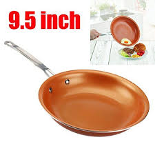 Vibola Non Stick Copper Frying Pan With Ceramic Coating And Induction Cooking Oven Safe Copper Frying Pan Copper Cooking Pan Oven Cooking