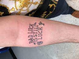 Tattoos are believed to be be bad luck for a variety of reasons, but tattoo artists are on the front lines of understanding which, and why. Bad Luck Is Still Luck Done By Dave At Red Raven Tattoos Tiffin Ohio Tattoos