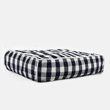 Black And White Striped Dog Bed Buffalo Plaid Square Bed Dog Bed Dog Bed Sizes Dog Lounge Bed