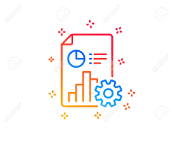 report line icon column graph pie chart sign market analytics