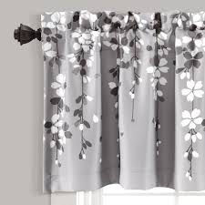Darcy black/white polyester light filtering rod pocket tier and valance curtain set 58 in. Weeping Flower Room Darkening Valance Lush Decor Www Lushdecor Com