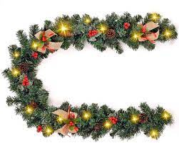See more ideas about christmas swags, christmas wreaths, christmas. Amazon Com Christmas Garland With Lights Christmas Wreaths Garland Decorations With Red Berries Pine Cones Bows Ornaments For Indoor Outdoor Xmas Decor 157 Led Lights 70 Garland Home Kitchen
